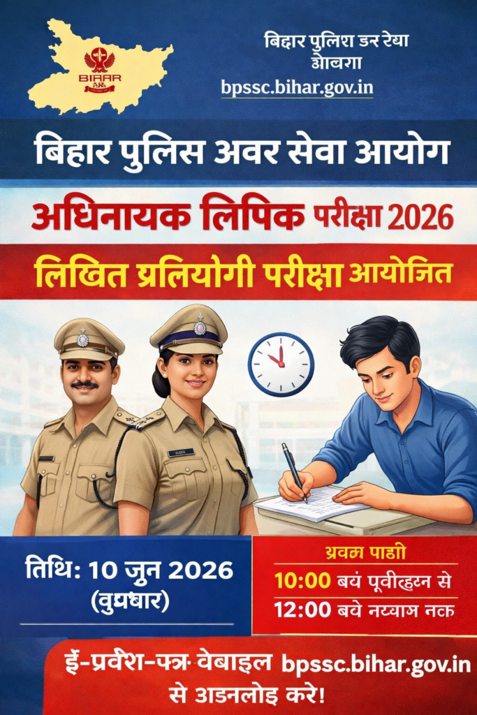 Bihar Home Guard Adhyanayak Lipik Admit Card 2026